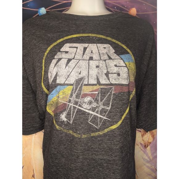 Star Wars 2XL Gray Tie Fighter Graphic Tee - Picture 2 of 2